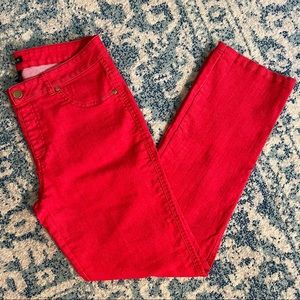 IMAN Straight Leg Jeans, Red, size Medium